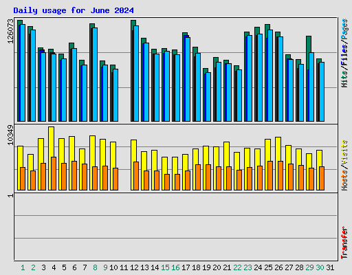 Daily usage for June 2024