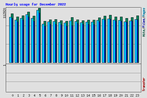 Hourly usage for December 2022