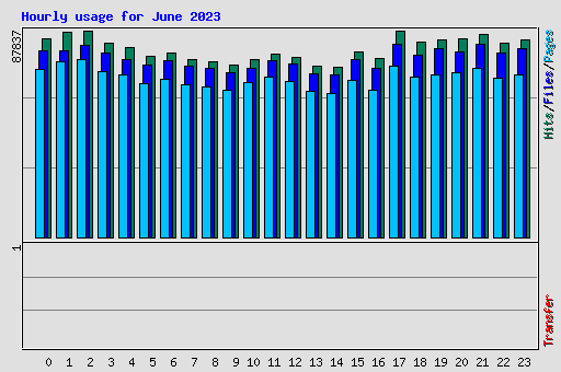 Hourly usage for June 2023