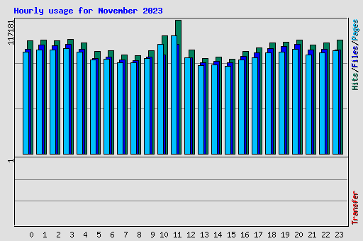 Hourly usage for November 2023