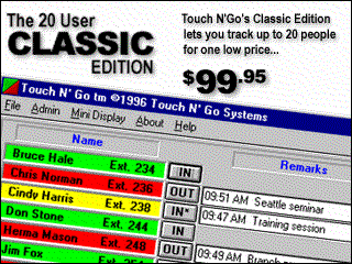 20 User Touch N' Go Classic Edition, just $99.95.